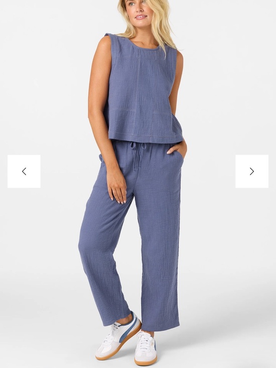 O'Neill Pants - O'Neill “Brenda” Cotton Gauze Pants in Nightshadow Blue